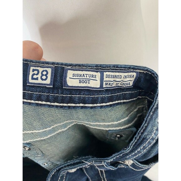 Miss Me Signature Blue Bootcut 5 Pocket Denim Size 28 X 34 - Picture 8 of 9